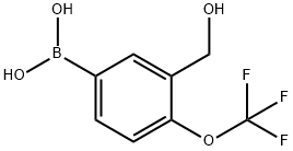 3-Hydroxymethyl-4-(trifluoromethoxy)phenylboronic acid Structure