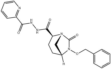 (2S,5R)-6-(benzyloxy)-7-oxo-N'-picolinoyl-1,6-diazabicyclo[3.2.1]octane-2-carbohydrazide Structure