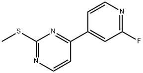 Pyrimidine, 4-(2-fluoro-4-pyridinyl)-2-(methylthio)- 구조식 이미지