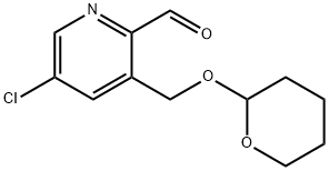 5-chloro-3-(((tetrahydro-2H-pyran-2-yl)oxy)methyl)picolinaldehyde Structure