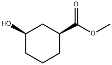 Cyclohexanecarboxylic acid, 3-hydroxy-, methyl ester, (1S,3R)-
 Structure