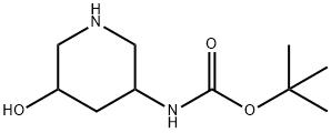 tert-Butyl (5-hydroxypiperidin-3-yl)carbamate Structure