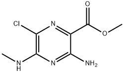 methyl 3-amino-6-chloro-5-(methylamino)pyrazine-2-carboxylate Structure