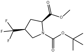 1-tert-butyl 2-methyl (2s,4s)-4-(trifluoromethyl)pyrrolidine-1,2-dicarboxylate Structure
