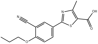 2-(3-cyano-4-propoxyphenyl)-4-methylthiazole-5-carboxylic acid 구조식 이미지