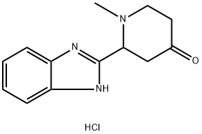 2-(1H-benzo[d]imidazol-2-yl)-1-methylpiperidin-4-onehydrochloride Structure