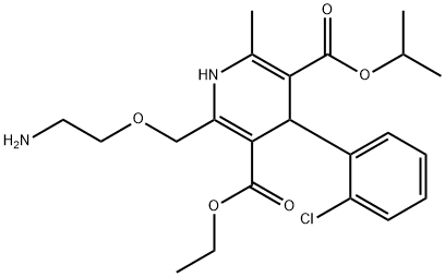 3-ethyl 5-isopropyl 2-((2-aminoethoxy)methyl)-4-(2-chlorophenyl)-6-methyl-1,4-dihydropyridine-3,5-dicarboxylate 구조식 이미지