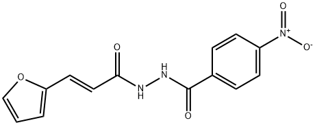 N'-[(2E)-3-(furan-2-yl)prop-2-enoyl]-4-nitrobenzohydrazide 구조식 이미지