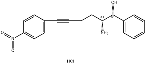 (1R,2R)-2-amino-6-(4-nitrophenyl)-1-phenylhex-5-yn-1-olhydrochloride 구조식 이미지