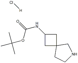 tert-Butyl 6-azaspiro[3.4]octan-2-ylcarbamate hydrochloride Structure