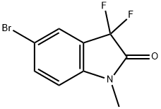 5-bromo-3,3-difluoro-1-methyl-2,3-dihydro-1H-indol-2-one Structure