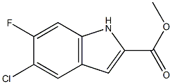 5-Chloro-6-fluoro-1H-indole-2-carboxylic acid methyl ester Structure