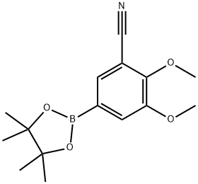 2,3-Dimethoxy-5-(tetramethyl-1,3,2-dioxaborolan-2-yl)benzonitrile Structure