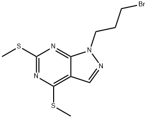 1-(3-Bromopropyl)-4,6-bis(methylthio)-1H-pyrazolo[3,4-d]pyrimidine Structure