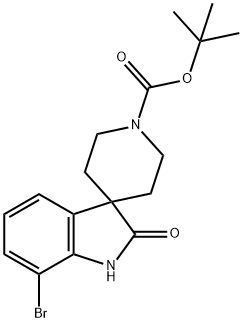 tert-Butyl 7-bromo-2-oxospiro[indoline-3,4'-piperidine]-1'-carboxylate 구조식 이미지