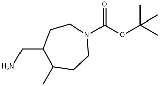 Tert-Butyl 4-(Aminomethyl)-5-Methylazepane-1-Carboxylate Structure