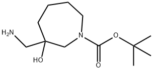 Tert-Butyl 3-(Aminomethyl)-3-Hydroxy-1-Azepanecarboxylate Structure