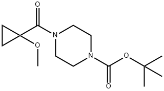 tert-butyl 4-(1-methoxycyclopropanecarbonyl)piperazine-1-carboxylate Structure
