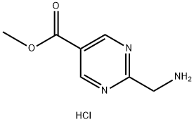 Methyl 2-(aminomethyl)pyrimidine-5-carboxylate hydrochloride Structure