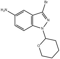 3-Bromo-1-(tetrahydro-2H-pyran-2-yl)-1H-indazol-5-amine Structure