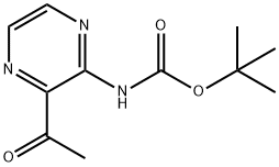 tert-butyl 3-acetylpyrazin-2-ylcarbamate 구조식 이미지