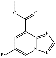 6-BROMO-[1,2,4]TRIAZOLO[1,5-A]PYRIDINE-8-CARBOXYLIC ACID METHYL ESTER 구조식 이미지