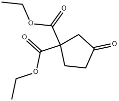 diethyl 3-oxocyclopentane-1,1-dicarboxylate 구조식 이미지