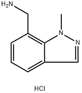 (1-methyl-1H-indazol-7-yl)methanamine hydrochloride 구조식 이미지