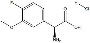 (2S)-2-AMINO-2-(4-FLUORO-3-METHOXYPHENYL)ACETIC ACID-HCL 구조식 이미지