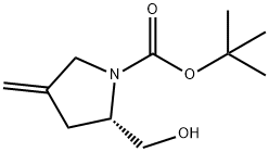 (S)-TERT-BUTYL 2-(HYDROXYMETHYL)-4-METHYLENEPYRROLIDINE-1-CARBOXYLATE Structure