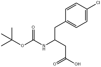 3-(Boc-amino)-4-(4-chlorophenyl)butyric Acid 구조식 이미지