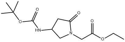 Ethyl 4-(Boc-amino)-2-oxopyrrolidine-1-acetate Structure