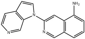 5-Amino-3-(pyrrolo[2,3-c]pyridin-1-yl)isoquinoline 구조식 이미지