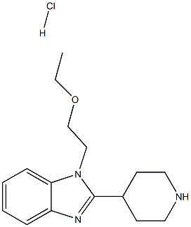 1-(2-Ethoxyethyl)-2-(piperidin-4-yl)-1H-benzo[d]imidazole hydrochloride 구조식 이미지