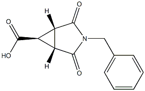 (1R,5S,6r)-3-benzyl-2,4-dioxo-3-azabicyclo[3.1.0]hexane-6-carboxylicacid Structure