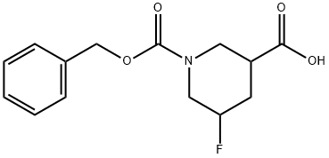 1-(benzyloxycarbonyl)-5-fluoropiperidine-3-carboxylic acid Structure