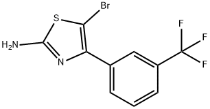 5-Bromo-4-(3-(trifluoromethyl)phenyl)thiazol-2-amine 구조식 이미지