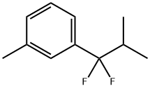 1-(1,1-difluoro-2-methylpropyl)-3-methyl- Benzene 구조식 이미지
