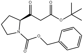 (S)-Benzyl 2-(3-(tert-butoxy)-3-oxopropanoyl)pyrrolidine-1-carboxylate Structure