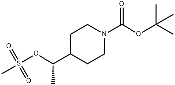 (S)-tert-butyl 4-(1-((methylsulfonyl)oxy)ethyl)piperidine-1-carboxylate Structure