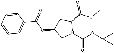 (2R,4S)-1-TERT-BUTYL 2-METHYL 4-(BENZOYLOXY)PYRROLIDINE-1,2-DICARBOXYLATE Structure