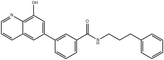 Benzamide, 3-(8-hydroxy-6-quinolinyl)-N-(3-phenylpropyl)- 구조식 이미지