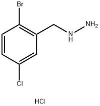 (2-Bromo-5-chlorobenzyl)hydrazine Dihydrochloride 구조식 이미지