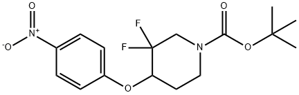 tert-butyl 3,3-difluoro-4-(4-nitrophenoxy)piperidine-1-carboxylate 구조식 이미지