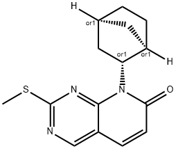 8-((1R,4S)-bicyclo[2.2.1]heptan-2-yl)-2-(methylthio)pyrido[2,3-d]pyrimidin-7(8H)-one 구조식 이미지