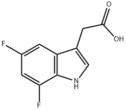 2-(5,7-Difluoro-1H-indol-3-yl)acetic acid Structure