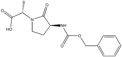 (S)-2-((S)-3-(((benzyloxy)carbonyl)amino)-2-oxopyrrolidin-1-yl)propanoic acid(WXG00431) Structure