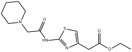 ethyl 2-(2-(2-(piperidin-1-yl)acetamido)thiazol-4-yl)acetate Structure