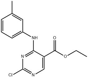 ethyl 2-chloro-4-(m-tolylamino)pyrimidine-5-carboxylate Structure