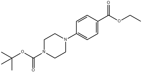 tert-Butyl 4-(4-(ethoxycarbonyl)phenyl)piperazine-1-carboxylate Structure